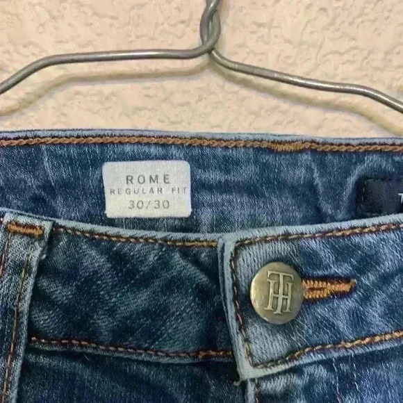 Tommy Hilfiger Rome regular fit jean sz 30/30 slim fall winter dark wash comfy - Picture 5 of 11
